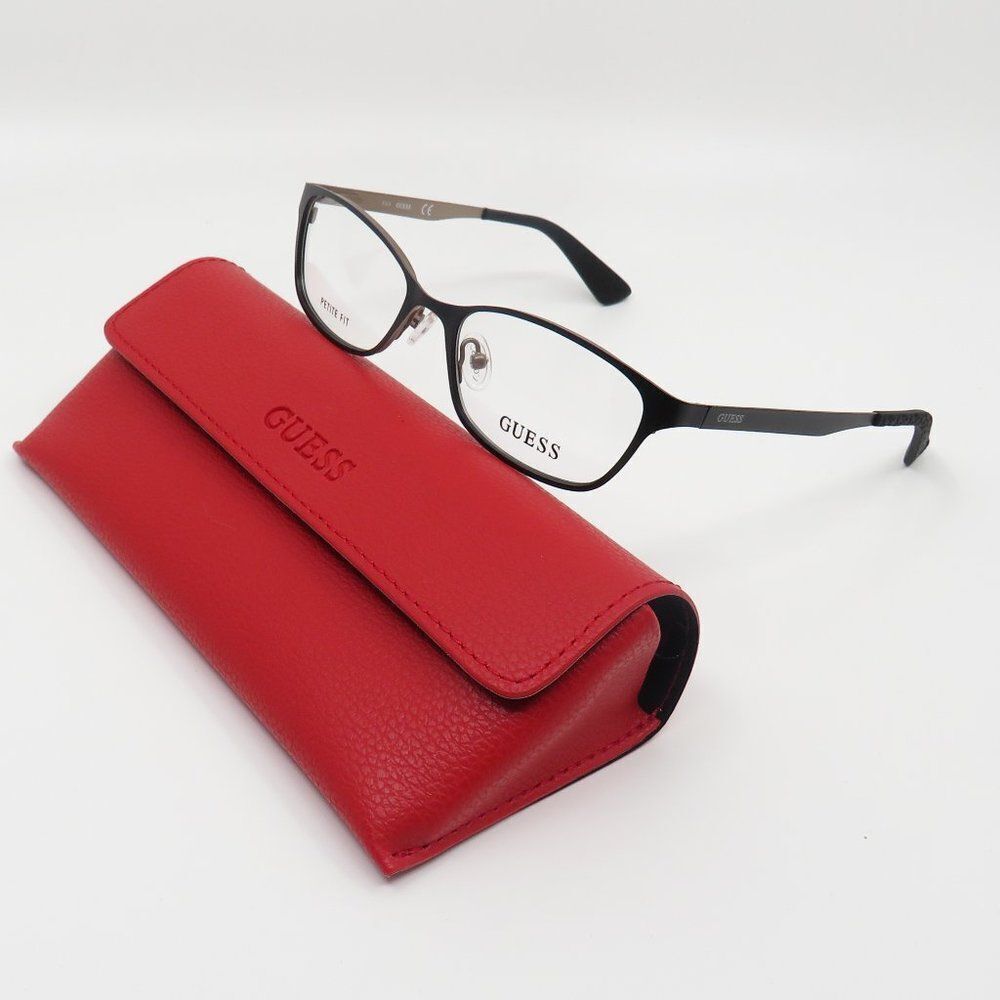 Guess Petite Fit Small New GU2563 002 Satin Black Metal Women's Eyeglasses.